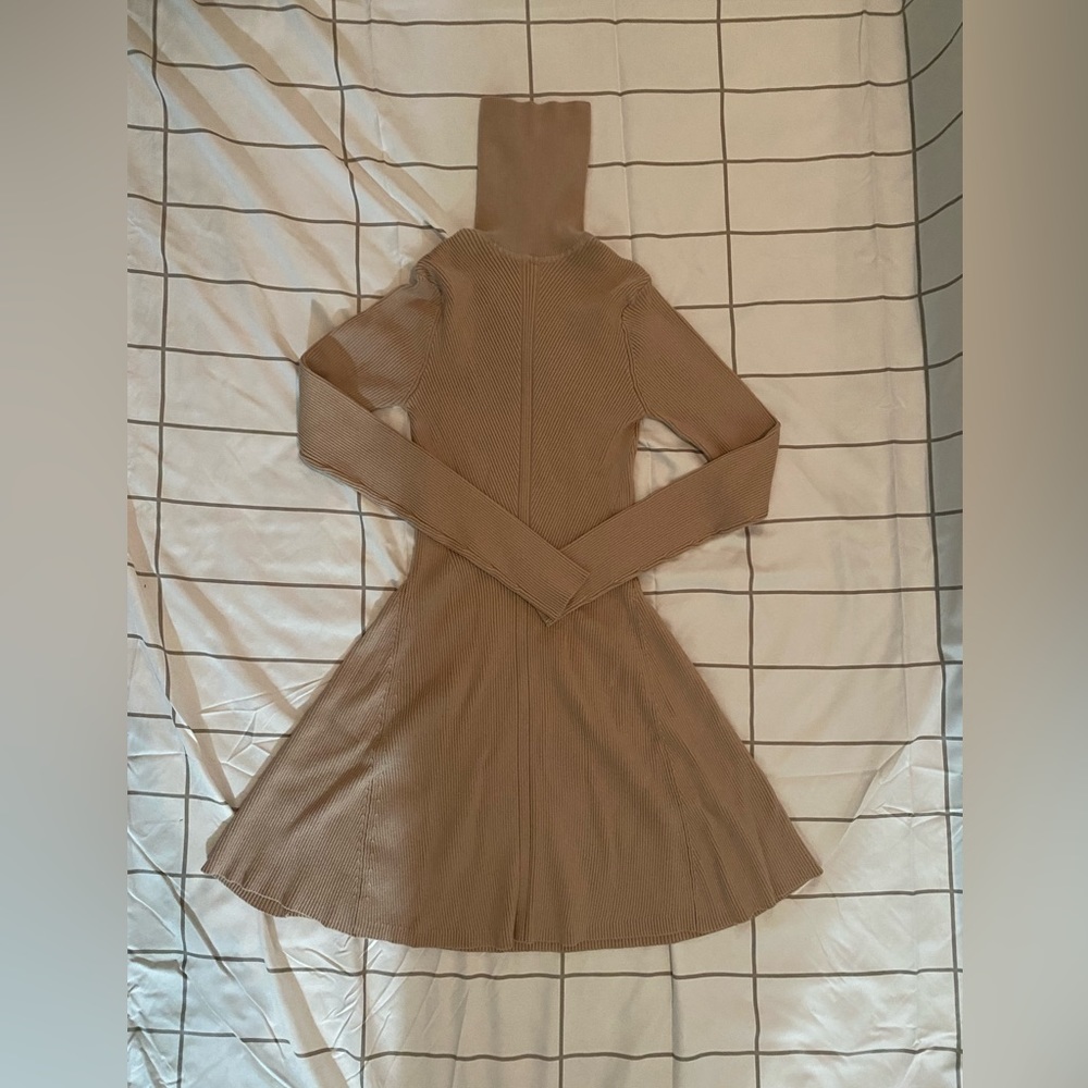 Zara Tan Knit Dress Size Sm
